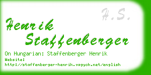 henrik staffenberger business card